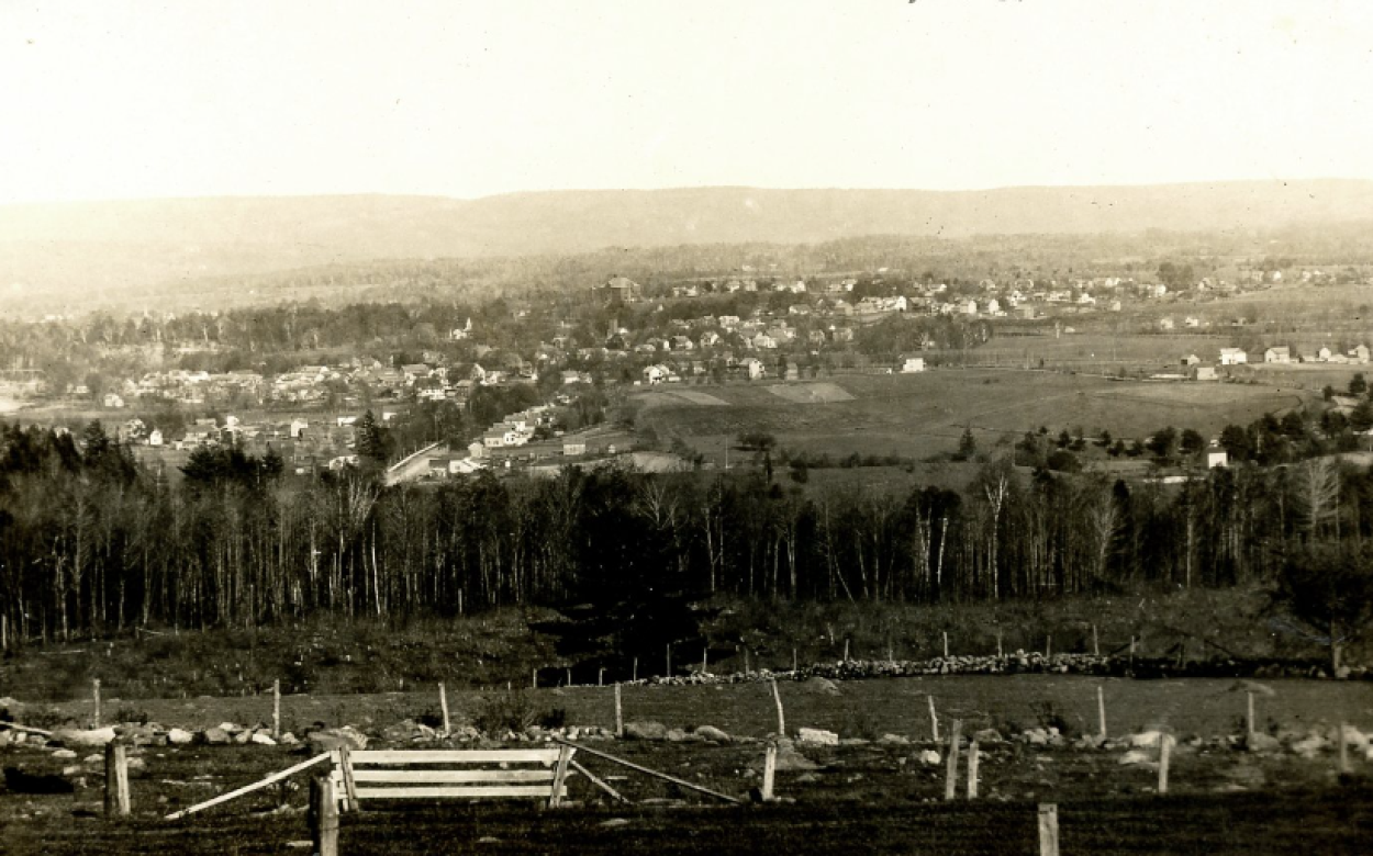 Corinth Museum, View of Corinth from Just to the Right of the Reservoir, Early 1900s Postcard