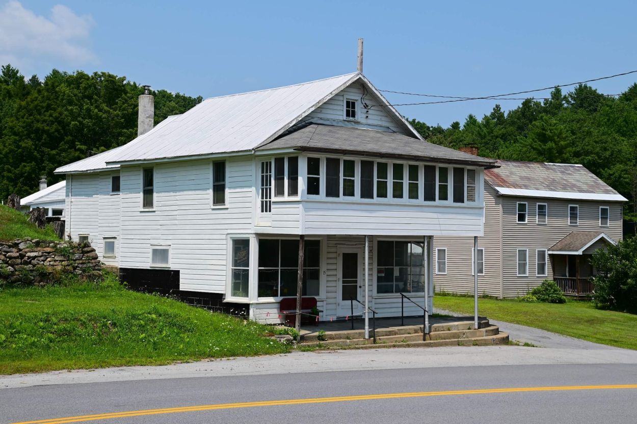 From Corinth Beach and Back - Jennifer Kietzman, Eno_s Store on the Left and the Holmes House on the Right