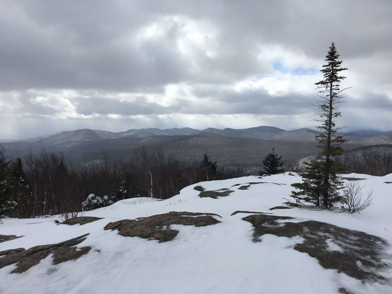 Hadley Mountain Trail - Elaine Winslow, Summit in Winter